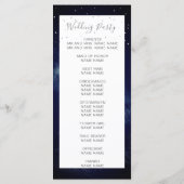 Night Sky Moon Celestial Elegante Hochzeit Willkom Programm (Rückseite)