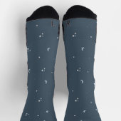 Night Sky Moon & Stars Pattern Socken (Oben)