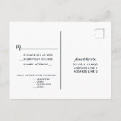 Night Sky Mountain Galaxy Modern Star Wedding RSVP Einladungspostkarte (Rückseite)