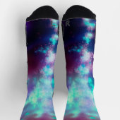 Night Sky Neon Lights Athletic Crew Sock Socken (Oben)