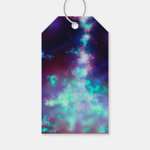 Night Sky Neon Lights - Geschenktasten Geschenkanhänger