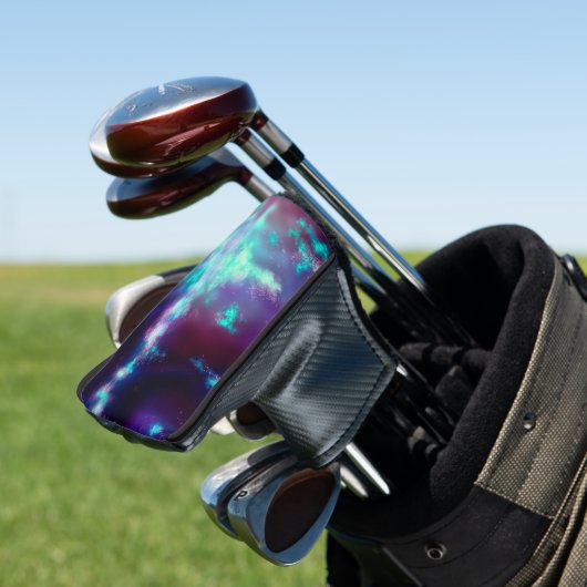 Night Sky Neon Lights Golf Headcover (In Situ)