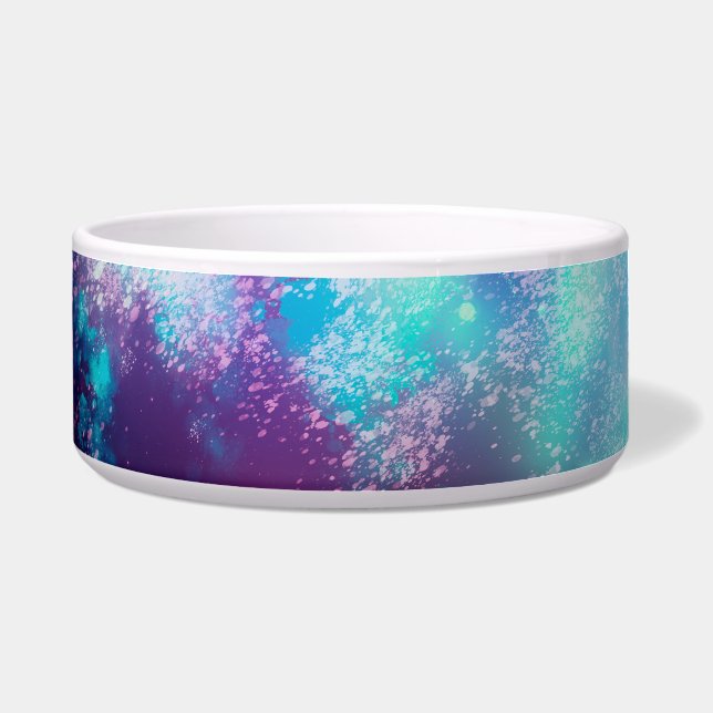 Night Sky Neon Lights Keramik Pet Bowl Napf (Vorderseite)