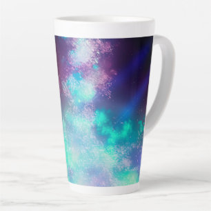 Night Sky Neon Lights Latte Tasse