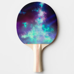 Night Sky Neon Lights Ping Pong Paddle Tischtennis Schläger