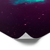 Night Sky Neon Lights Poster (Ecke)