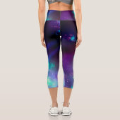 Night Sky Neonlight Lights Capri Leggings (Rückseite)