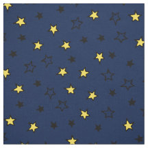 Night Sky Niedlich Yellow Stars auf Navy Blue Patt