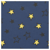 Night Sky Niedlich Yellow Stars auf Navy Blue Patt Stoff (Nahaufnahme)