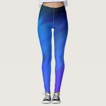Night Sky Northern Lights Galaxy Leggings