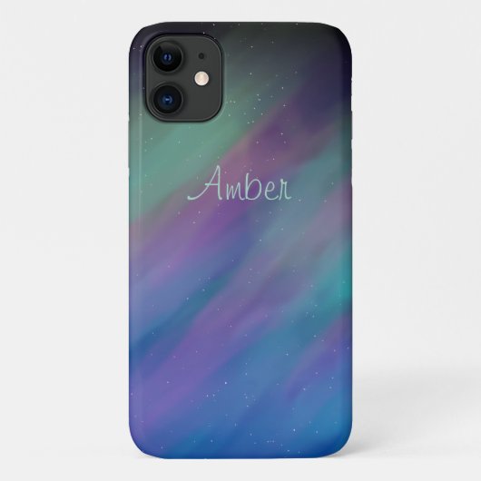 Night Sky Northern Lights Personalisiert Case-Mate iPhone Hülle (Rückseite)