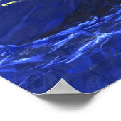 Night Sky Ocean Cliff Shooting Star Leinwand Poster (Ecke)