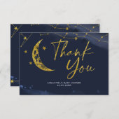 Night Sky Over Moon Baby Dusche Danke Karte (Vorne/Hinten)