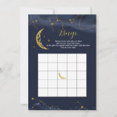 Night Sky Over Moon Baby Shower Bingo Game Einladung (Vorderseite)