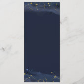 Night Sky Over Moon Baby Shower Menü Menükarte (Rückseite)