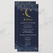 Night Sky Over Moon Baby Shower Menü Menükarte (Vorne/Hinten)