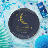 Night Sky Over the Moon Baby Shower Paper Plate Pappteller (Party)