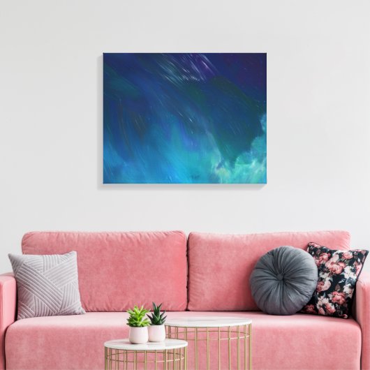 Night Sky Painting Canvas Print Leinwanddruck (Insitu (Wohnzimmer))