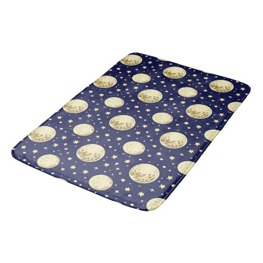 Night Sky Pattern Badematte (Schrägansicht)
