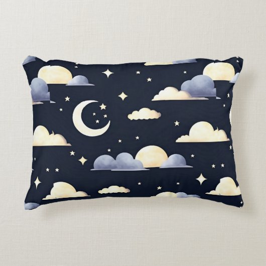 Night Sky Pattern Dekokissen (Vorderseite)