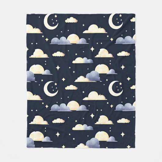 Night Sky Pattern Fleecedecke (Vorderseite)