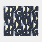 Night Sky Pattern Fleecedecke (Vorderseite (Horizontal))
