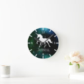Night Sky Personalisiert Unicorn Runde Wanduhr (Zuhause)