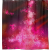 Night Sky Pink Flare Duschvorhang (Vorderseite)