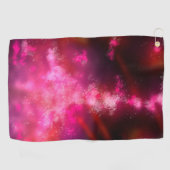 Night Sky Pink Flare Golfhandtuch (Horizontal)