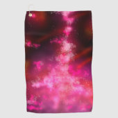 Night Sky Pink Flare Golfhandtuch (Vorderseite)