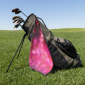 Night Sky Pink Flare Golfhandtuch (Gras)