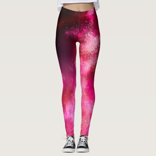 Night Sky Pink Flare Leggings (Vorderseite)