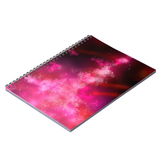 Night Sky Pink Flare Notebook Notizblock (Linke Seite)