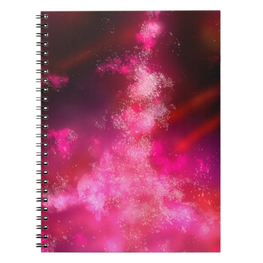 Night Sky Pink Flare Notebook Notizblock (Vorderseite)