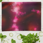 Night Sky Pink Flare Teetuch Geschirrtuch (Gefaltet)