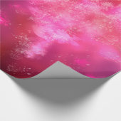 Night Sky Pink Flying Paper Geschenkpapier (Ecke)