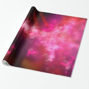 Night Sky Pink Flying Paper Geschenkpapier