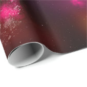 Night Sky Pink Flying Paper Geschenkpapier (Rolleneckpunkt)