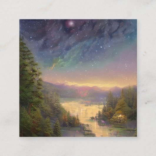 Night Sky Quadratische Visitenkarte (Vorderseite)