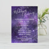 Night Sky Starlight Hochzeitskarte Einladung (Stehend Vorderseite)