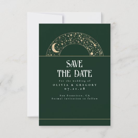 Night Sky Stars Celestial Save the Date (Vorderseite)