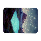 Night Sky Stars Fantasy Landschaft Magnet (Horizontal)