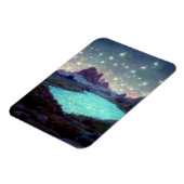 Night Sky Stars Fantasy Landschaft Magnet (Linke Seite)
