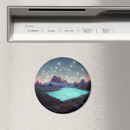 Night Sky Stars Fantasy Landschaft Magnet (In Situ (Geschirrspüler))