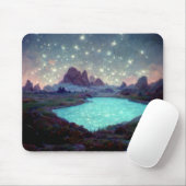 Night Sky Stars Fantasy Landschaft Mousepad (Mit Mouse)