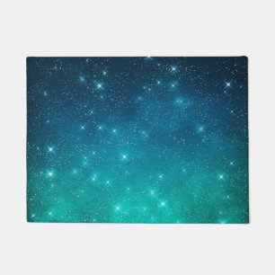 Night Sky Stars Liebe Astrologie Universum Blau Fußmatte