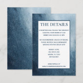 Night Sky Stars Navy Blue White Details Card Begleitkarte (Vorne/Hinten)