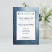 Night Sky Stars Navy Blue White Details Card Begleitkarte (Stehend Vorderseite)