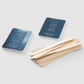 Night Sky Stars Navy Blue White Fan Programm Fächer (Non-assembled)