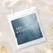 Night Sky Stars Navy Blue White Favor Box Geschenktütchen (Ausgeschnitten)